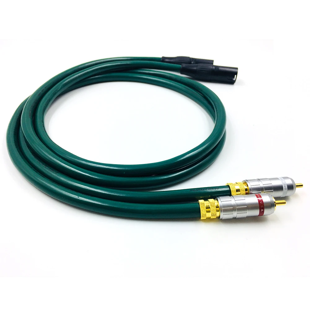 Pair Hifi2 XLR Male  to 2RCA Male Cable Interconnect Cable Amplifier CD Player Audio Speaker 3pin XLR Balanced Cable