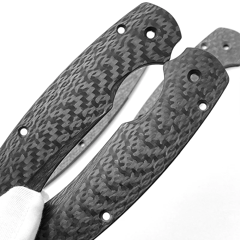 New Full 3K Carbon Fiber Blade Handle Patch for Para 2 C81 Spider Knife Patch Material DIY Accessories