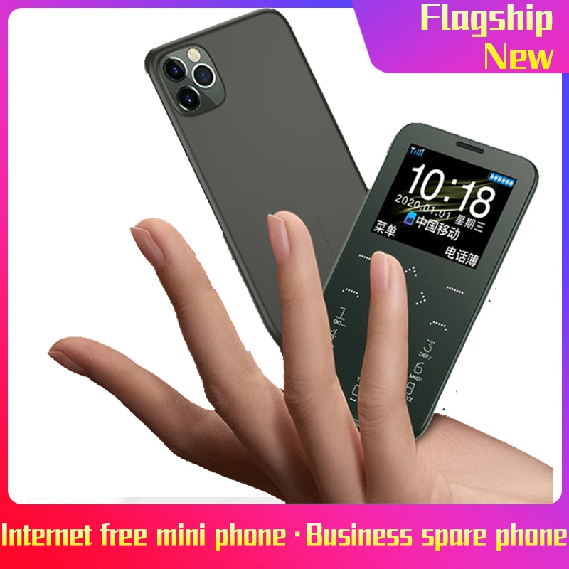 Ultra Thin Mini Cell Card Phones Telephone GSM SIM Card For Student Unlocked Mini Pocket Cordless Phones Portable HIFI