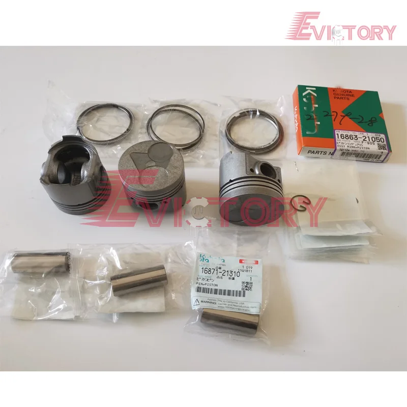 

Kubota D662 rebuild overhaul kit piston ring cylinder head gasket engine bearing