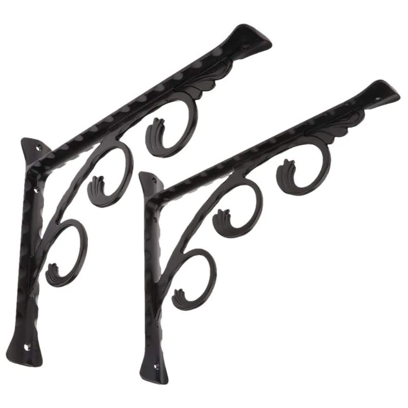 1 Pair Right Angle Metal Floating Shelf Brackets Wall Mounted Brackets for DIY Table Work Bench Bookcases Space