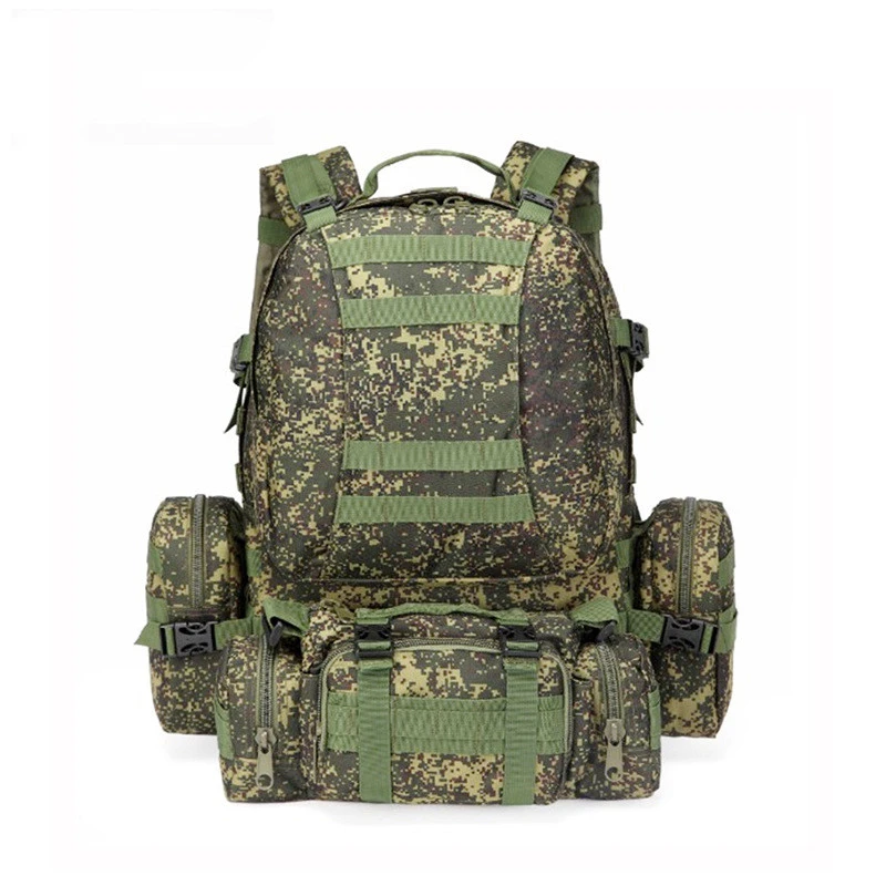 

Camouflage Large Capacity Backpack Army Fans Outdoor Mountaineering Bag Camping Trekking Tactical Hiking Pouch 55L Ski Rucksack