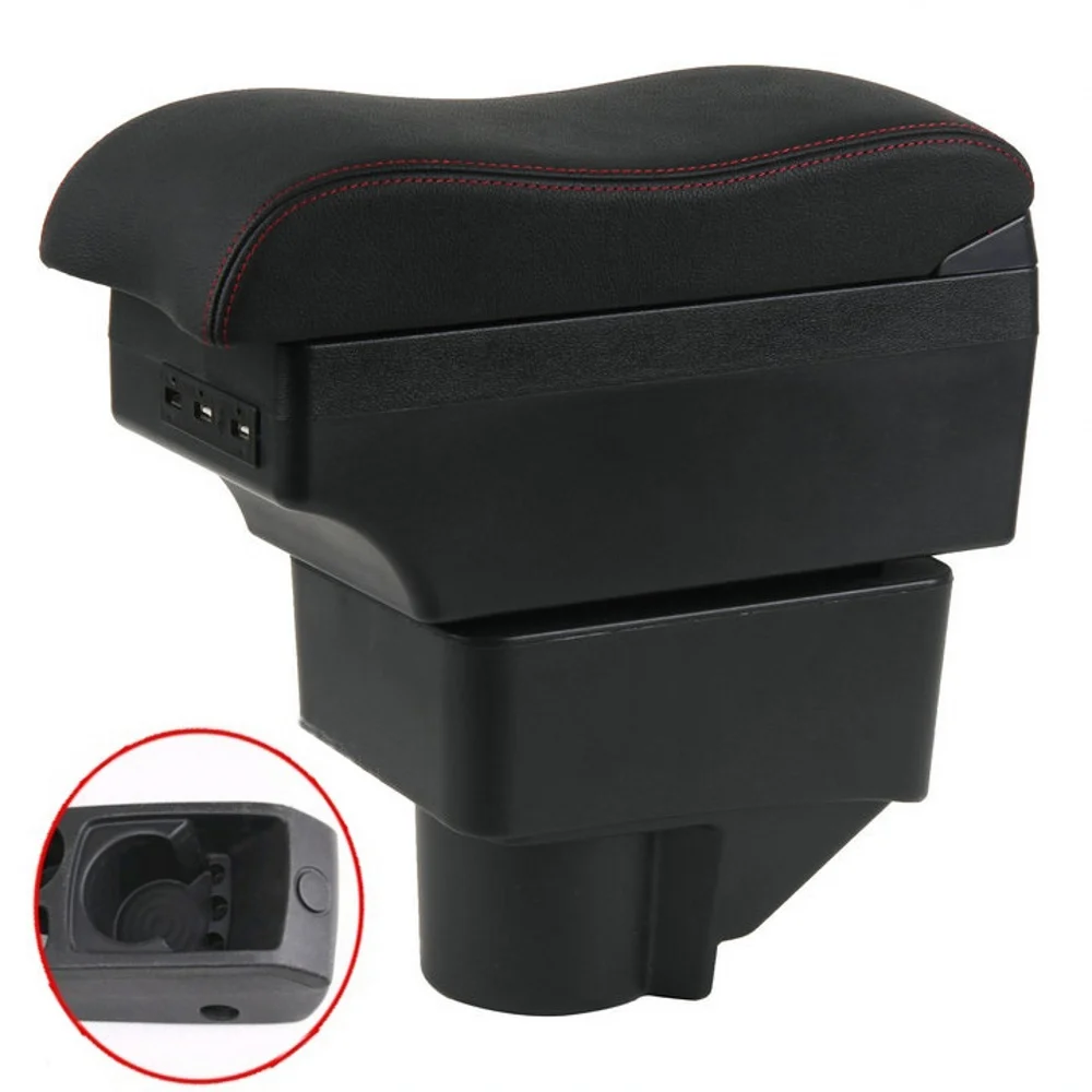 

For Ford Fiesta Armrest Box Center console Car Central Storage Box cup holder modification accessories