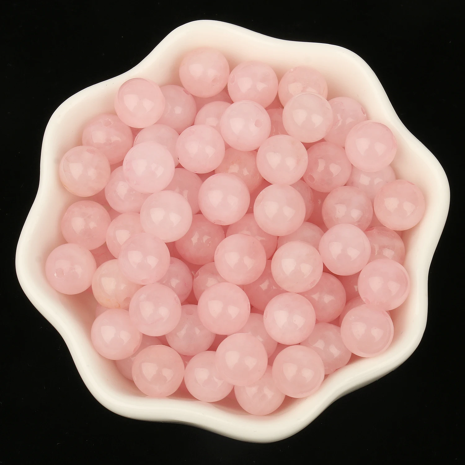 Naturstein Rose Rosa Quarz Kristall Runde Lose Perlen 15''Strang 4 6 8 10 12 MM Pick Größe für Schmuck Machen Diy Armband – Detail 5