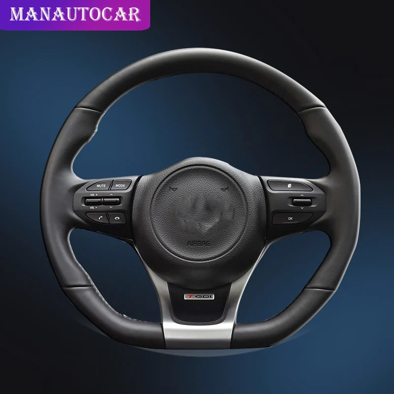 Car Braid On The Steering Wheel Cover For Kia K5 2013 2014 K4 Cachet 2017-2018 K4 2013-2017 Ceed Cee'd 2016 2017 Auto Braiding