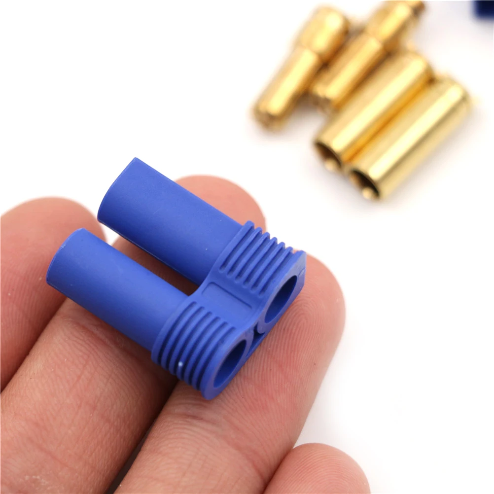 Newest 1 Set Male Female RC EC5 Banana Connector 5.0mm Gold Plug~