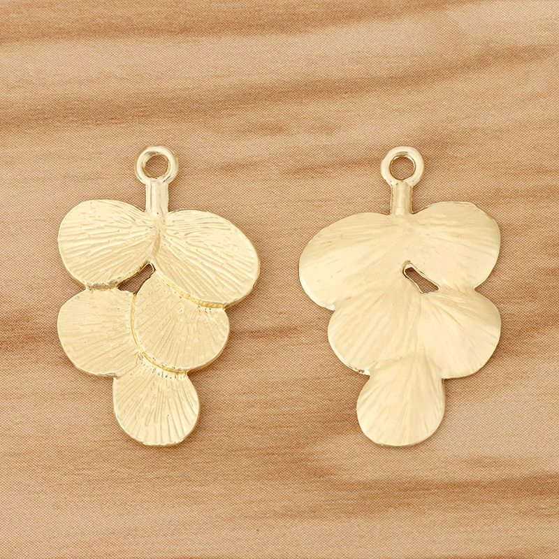 

10 Pieces Gold Color Leaf Charms Pendants for DIY Earrings Necklace Jewellery Making Accessories 30x20mm