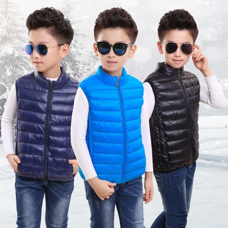 New Light Down Cotton Vest Children Autumn Winter Boys Girls Waistcoat