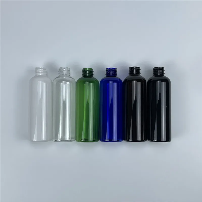 Multicolor 200ML X 30PCS Empty Disc Top Cap Plastic Round Shoulder Bottle Shampoo Lotion Cosmetic Bottle Body Wash PET Container