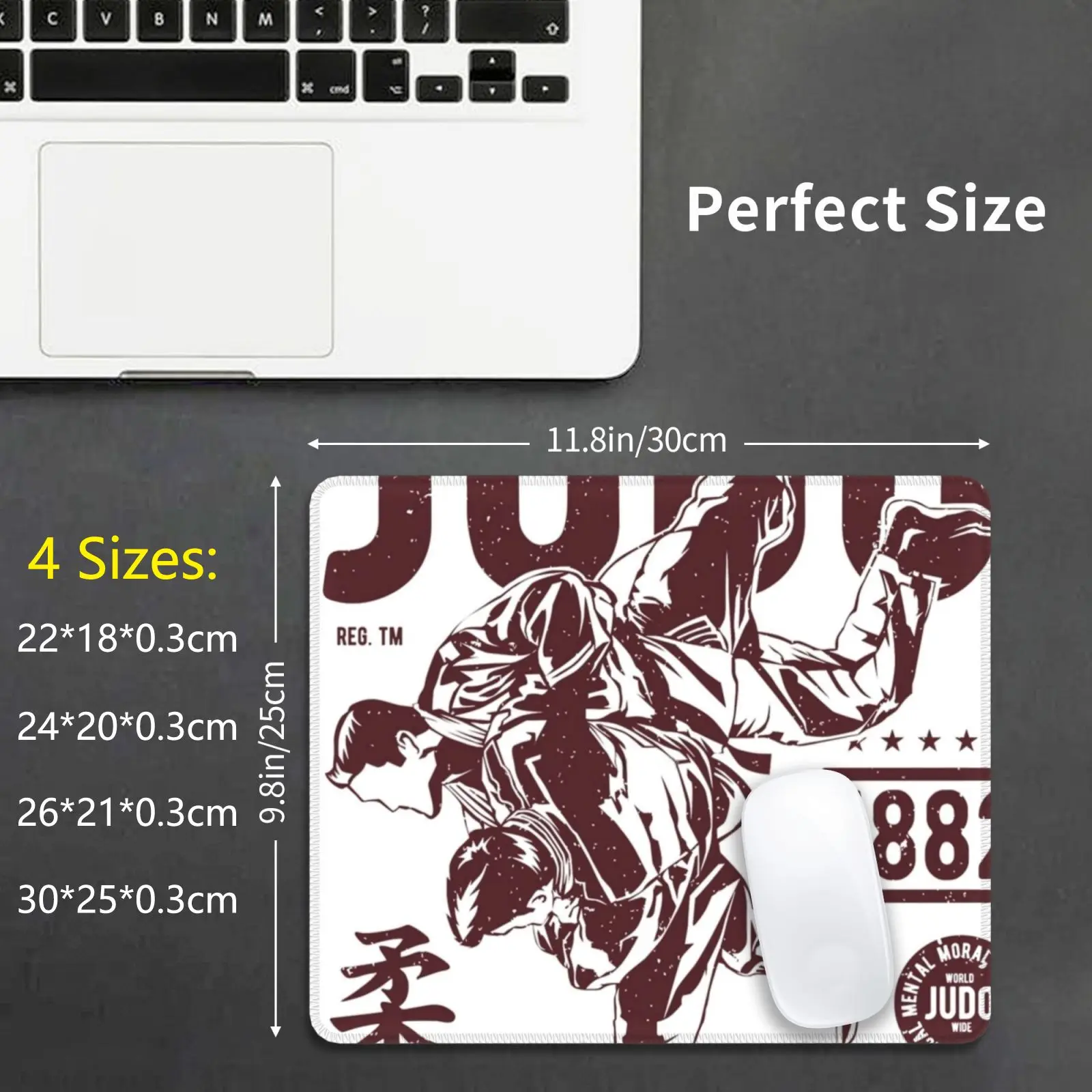 Judo Mouse Pad DIY Print Judo Sport Combat Mental Moral Japan Physical