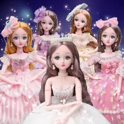 60cm oversized blue eyes beautiful doll set girl educational toy princess children single simulation girl doll birthday gift