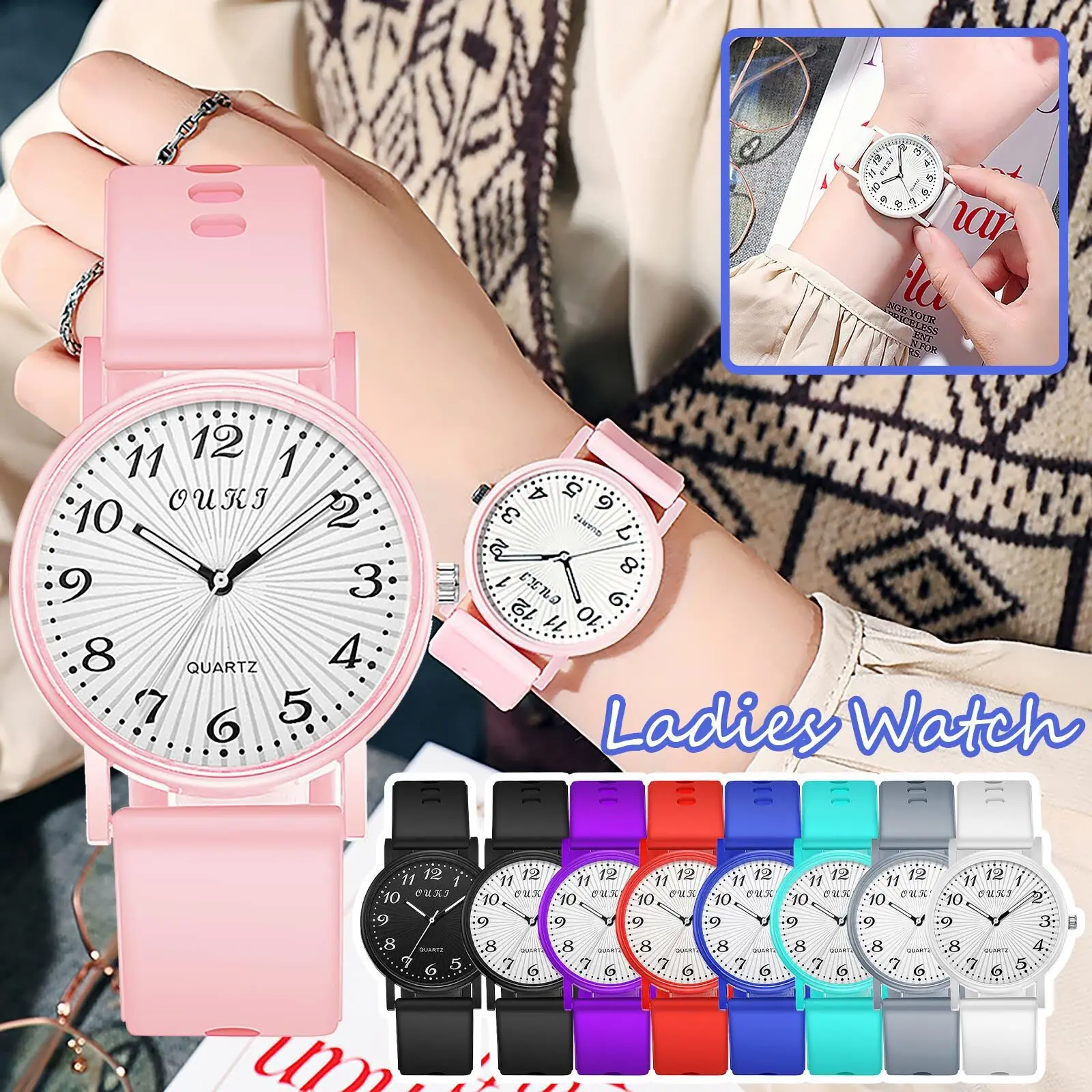 

Women Watches Silicone Watch Student Quartz Simple Digital Quartz Fashion Bracelet Montre Femme Reloj Mujer Relojes Para Mujer