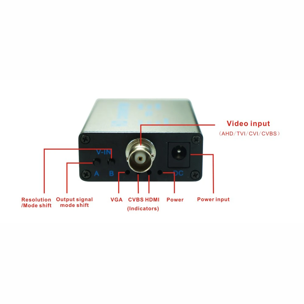 Convertitore Video di segnale analogico TVI AHD CVI a HDMI/VGA/CVBS digital 4 in 1 TV Full HD 1080p per il monitoraggio della sicurezza NTSC/PAL