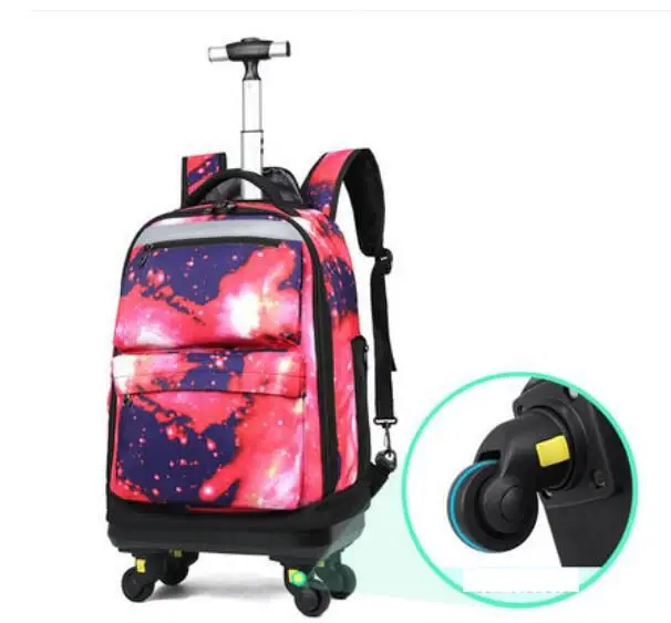 School Wheeled backpack for School Trolley Bag with wheels Travel Trolley backpack bag for teenagers School Rolling luggage bags