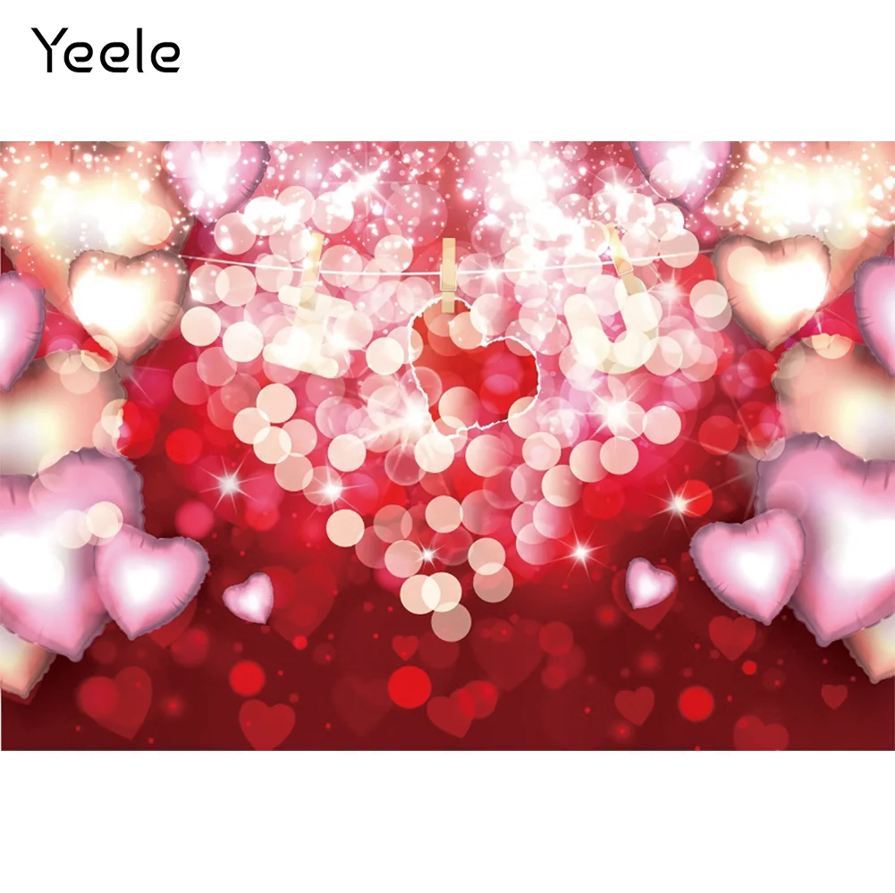 Yeele Valentine's Day Love Heart Light Bokeh Anniversary Photography Backdrop Photographic Backgrounds For Photo Studio