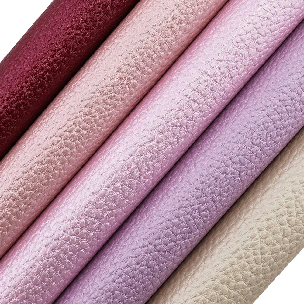 30x134cm Roll Pearly Pink Red Lychee Lichee Pattern Faux Artificial Synthetic Leather Fabric For HandBag DIY Sewing  CN281