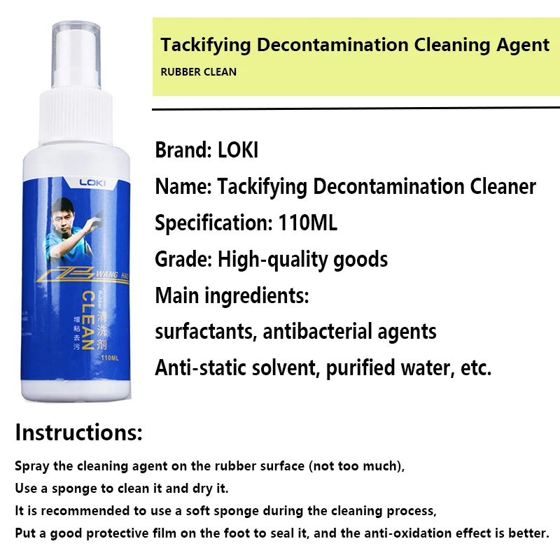 Loki Raytheon Tafeltennis Rubber Cleaner Tafeltennis Bat Vloeibare Verdikking Reiniging Decontaminatie Onderhoud Care Kit