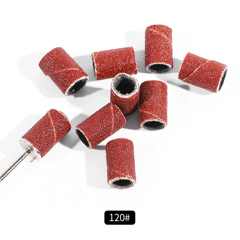 100 szt./opakowanie piaskowe paski do paznokci 80 #120 #180 # szlifierka z piaskiem do wiertarka elektryczna akcesoriów narzędzia do Manicure