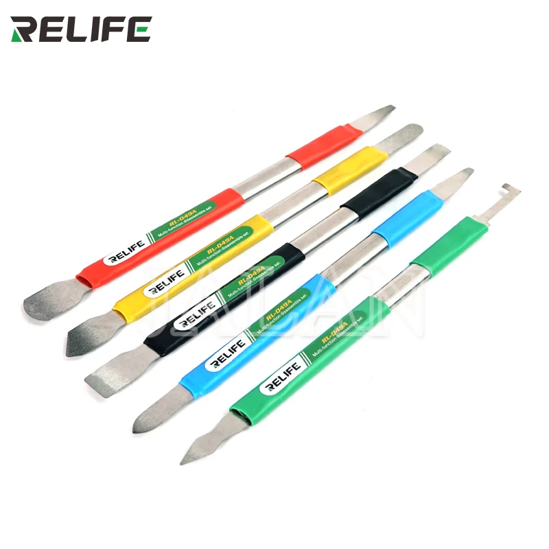 Relife RL 049A Double-headed Tin Scraping Knife Disassembly Set CPU Pry Opening Tool For IOS Android Back Cover Housing Battery