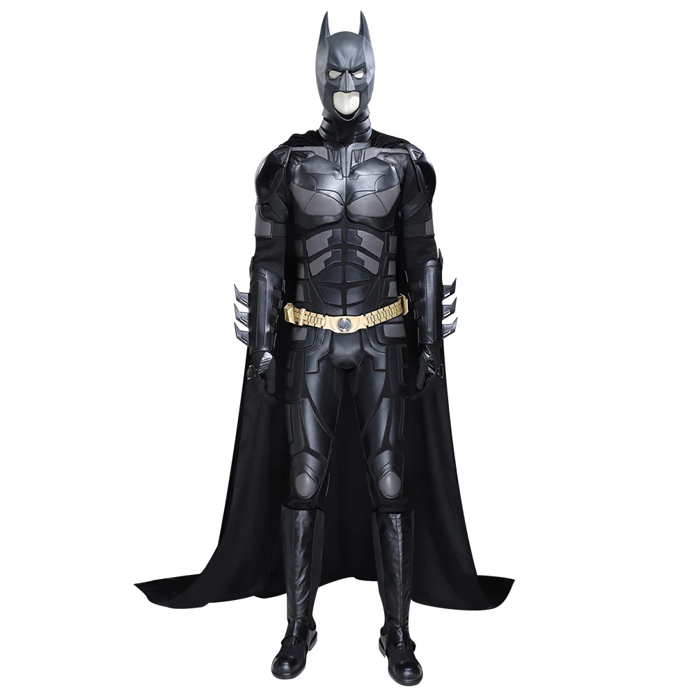 

Bat Cosplay Costume The Dark Knight Rises Suit for Man Bat Bruce Wayne Complete Outfit With Leather Jumpsuit for Halloween