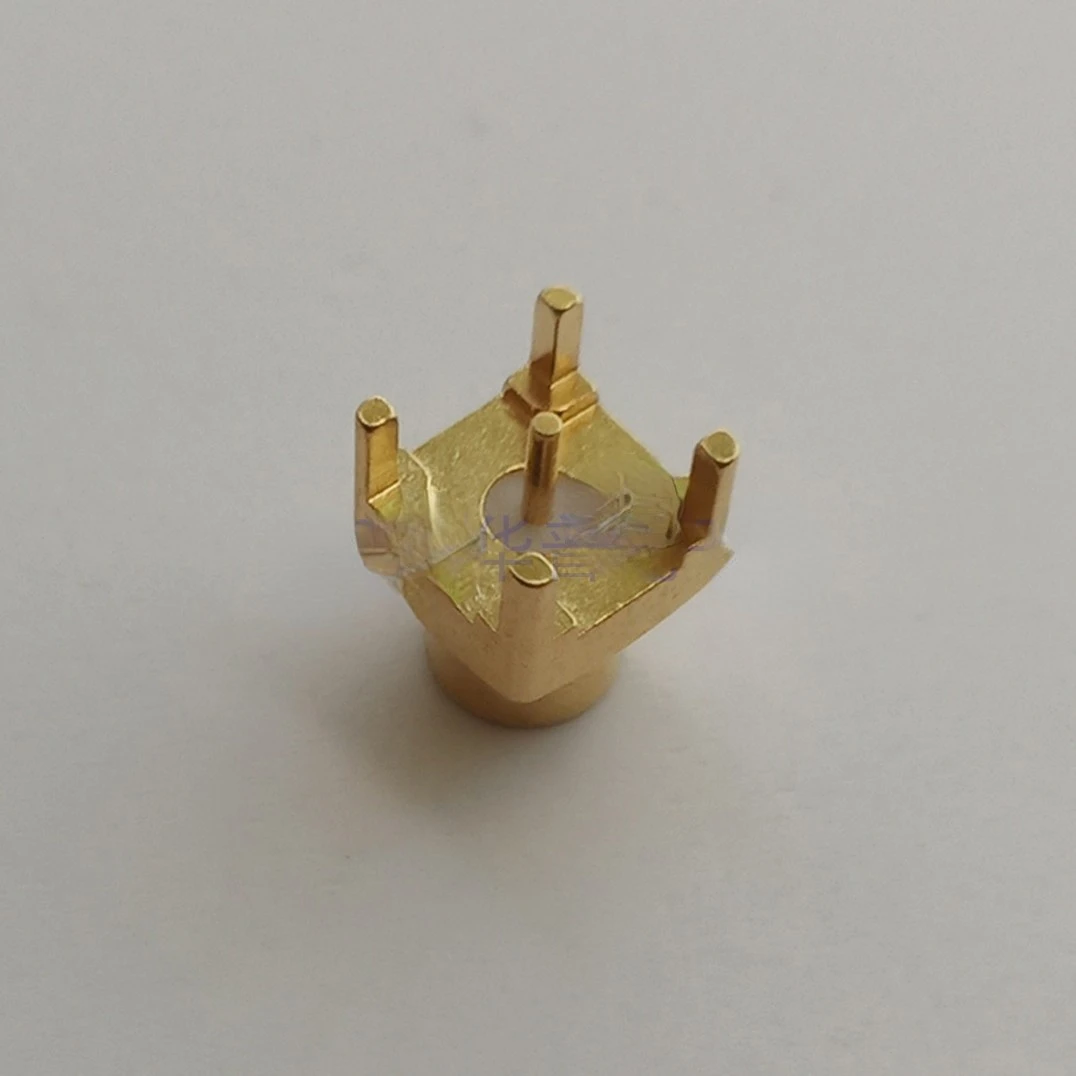 2Pcs SMP RF Connector SMP-JHD7-S Optical Hole Male Header High Frequency SMP-JE Five-corner Welding PCB Board