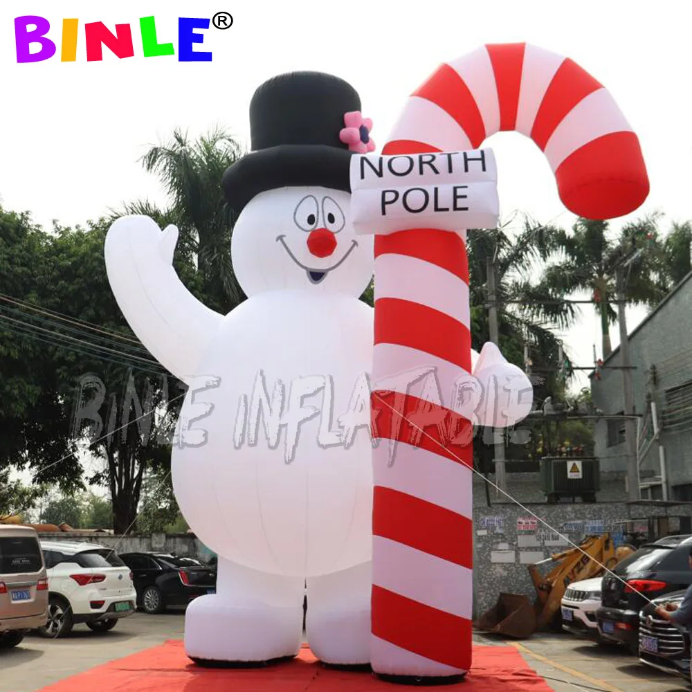 

Hot sale giant Christmas inflatable snowman led lighted snowman inflatable frosty snowman for advertising decoration