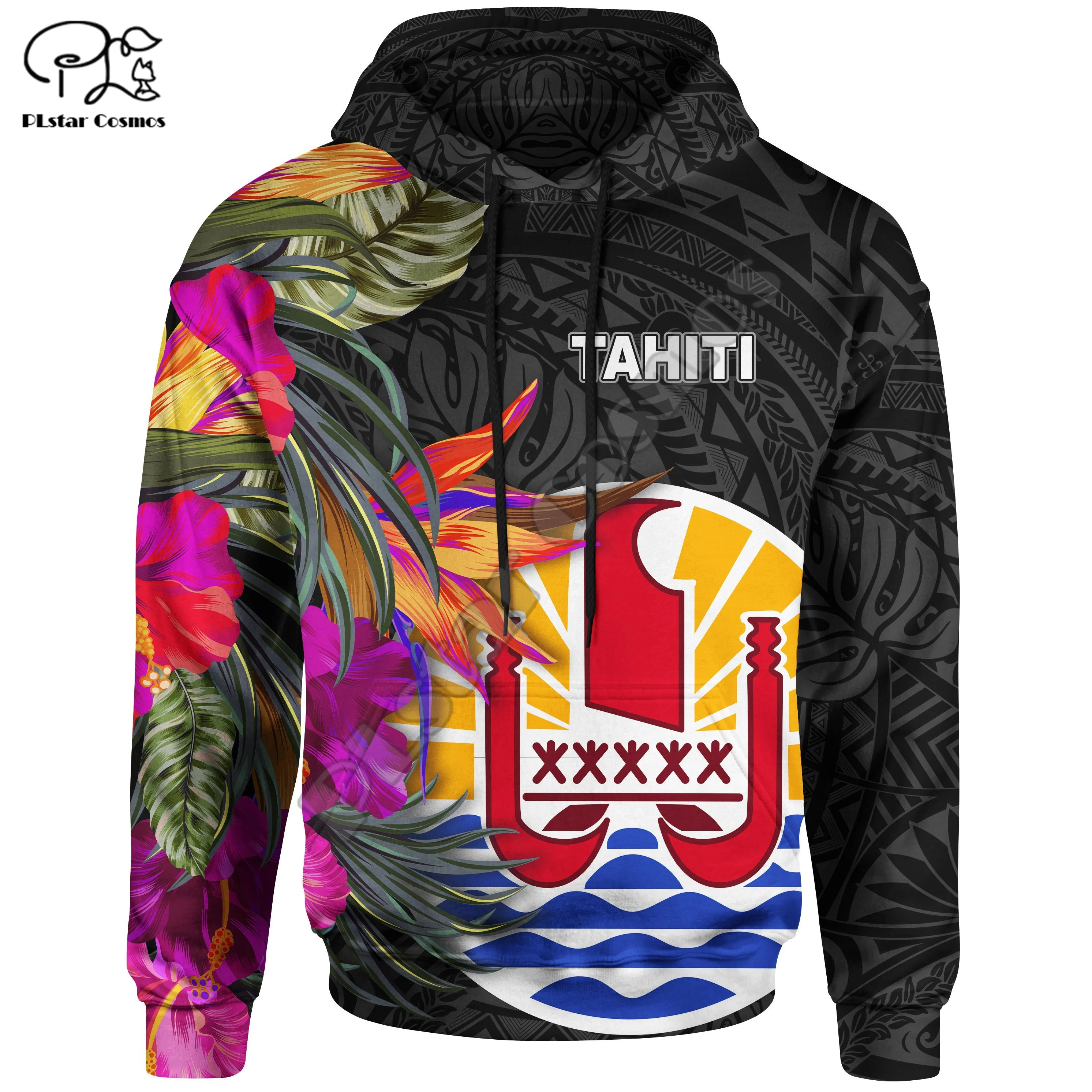 

NewFashion French Polynesia Art Tahiti Country Flag Tribal Culture Retro Tracksuit 3DPrint Men/Women Autumn Colorful Hoodies B22