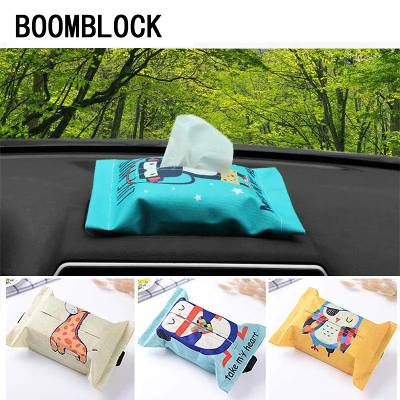 

BOOMBLOCK universal car tissue box cartoon cover accessories interior part styling for BMW e90 e60 e46 f10 VW Golf 7 peugeot 206