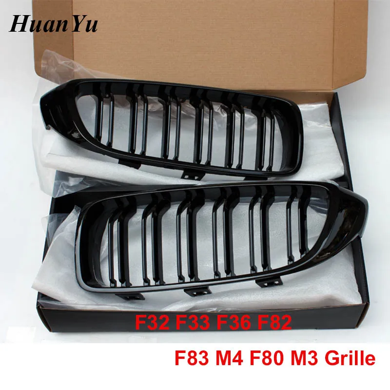 Carbon Fiber F32 Kidney Grille F33 F36 F80 M3 F82 M3 F83 M4 ABS Front Bumper Racing Grill for BMW 4 Series 428i 440i 435i 2014+