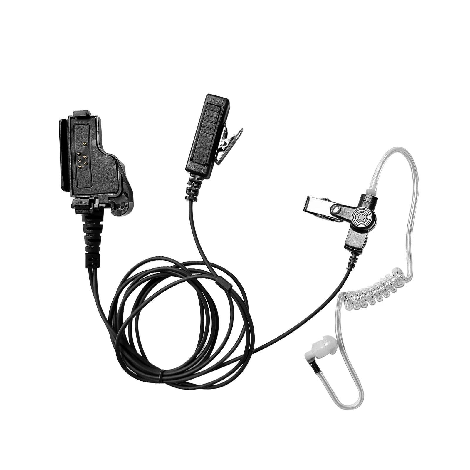 Acoustic Tube Surveillance Headset, único fio fone com cabo reforçado para Motorola Rádios