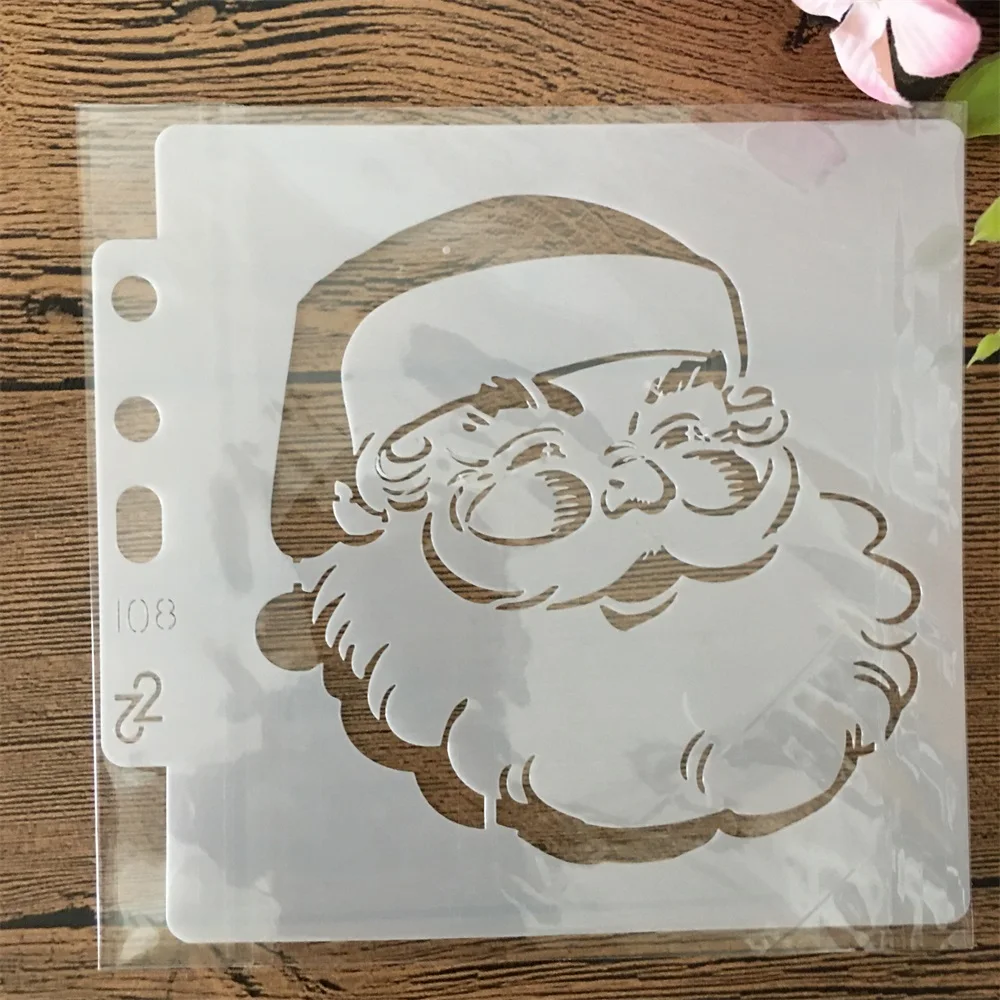 14x13cm Christmas Santa Clause DIY Layering Stencils Painting Scrapbook Coloring Embossing Album Decorative Template