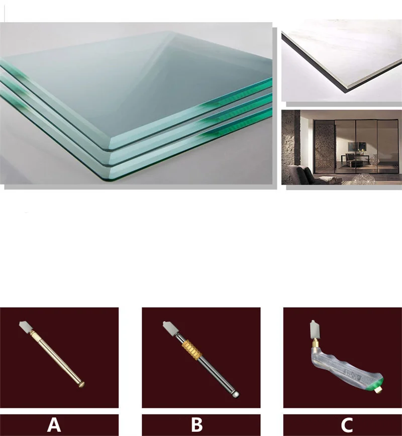 3 Style Window Craft Professional Glass Tile Cutter Hand Tool Diamond Tipped Glass Knife Woodworking Tools Glass Cutter E12078