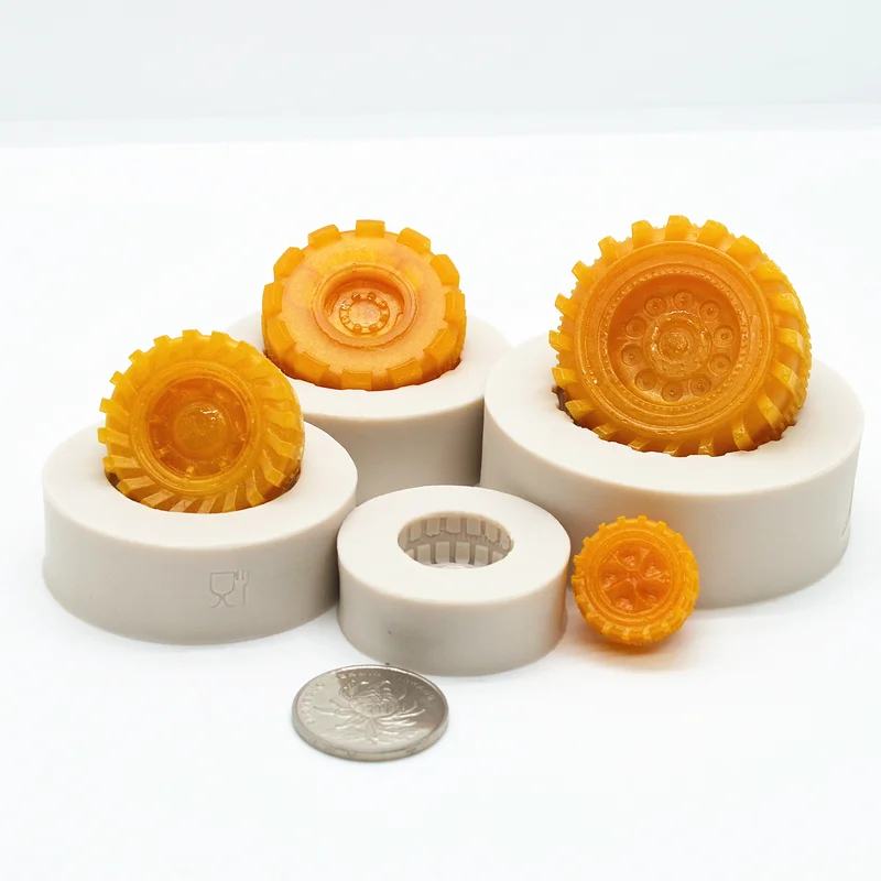 Round Wheels 3d Silicone Mold Resin Kitchen Cake Baking Tool DIY Pastry Chocolate Fondant Mould Dessert Lace Decoration Supplies