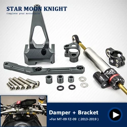 For YAMAHA MT-09 FZ-09 MT 09 MT09 FZ09 Motorcycle Accessories Steering Damper With Bracket 2014 2015 2016 2017 2018 2013-2019