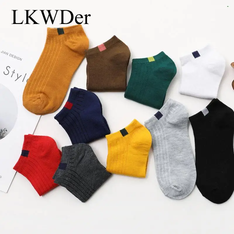 5 Pairs/lot Summer Fashion Breathable Boat Socks Quality Cotton Men Short Ankle Socks Casual Man Socks Male Meias Hombre