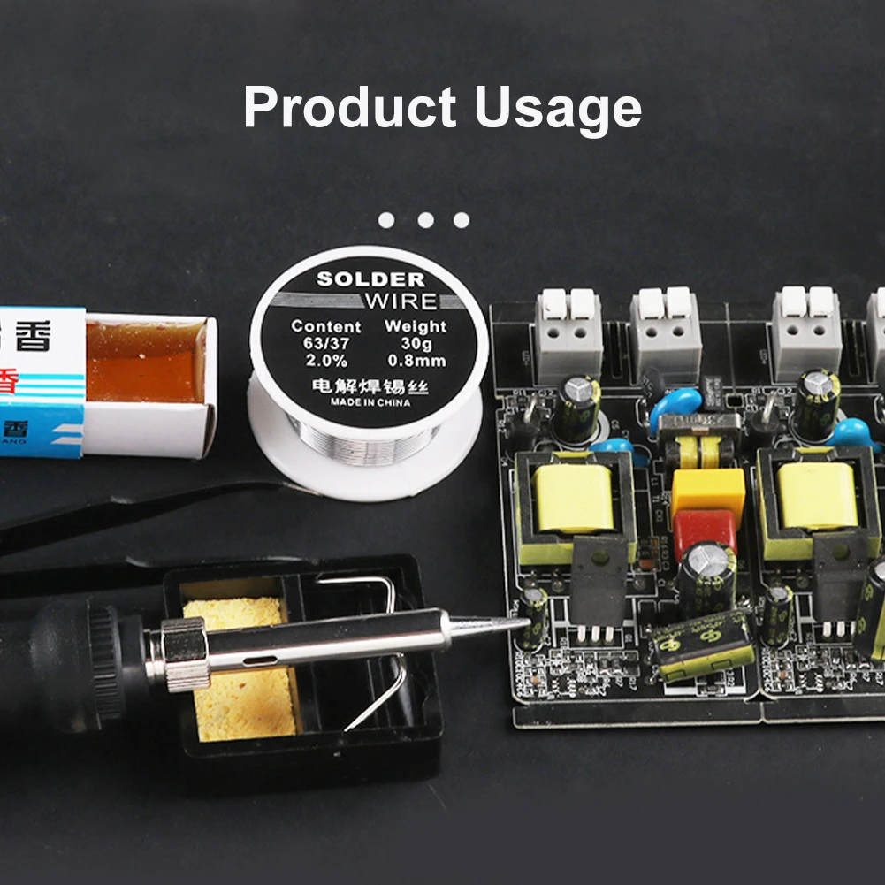 30g kaynak lehim teli yüksek saflıkta düşük Fusion nokta 0.8mm Rosin lehimleme tel rulo no-temiz kalay BGA kaynak elektronik 2% akı