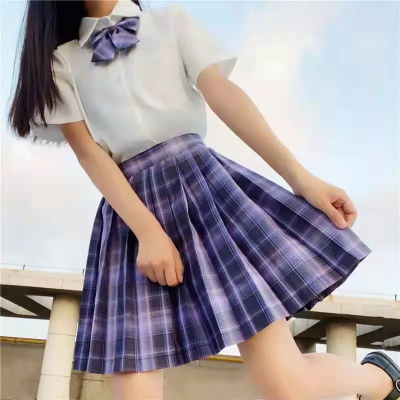 Vestido escolar japonês jk, uniforme da escola, camisa, saia plissada, 3 peças, uniforme escolar para meninas, estudantes, anime