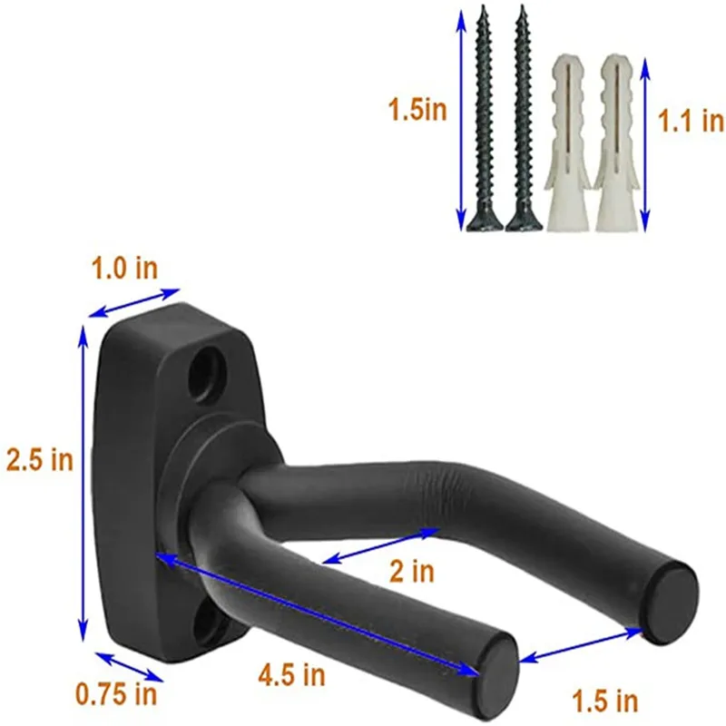 Gun Racks Wall and Mount Hook Rifle Hanger Storage Display for Guitar, Shotguns, Airsoft, Compound Bow 2pcs Set