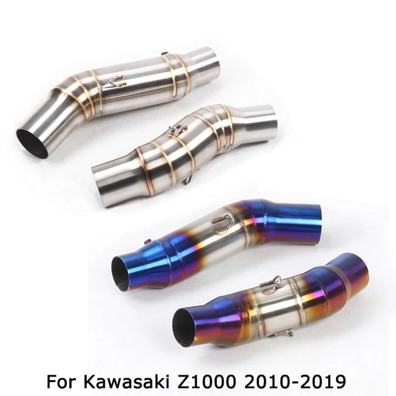 Slip for Kawasaki Z1000 2010-2019 Motorcycle Left Right Side System Exhaust Middle Connect Link Pipe Stainless Steel