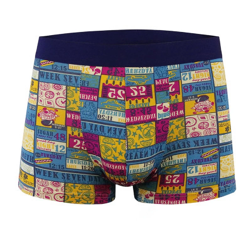 Men\'s Underwear Men Modal Boxers Fashion Printed Male Cartoon Print Breathable Comfortable Youth Comfortable Shorts Panties