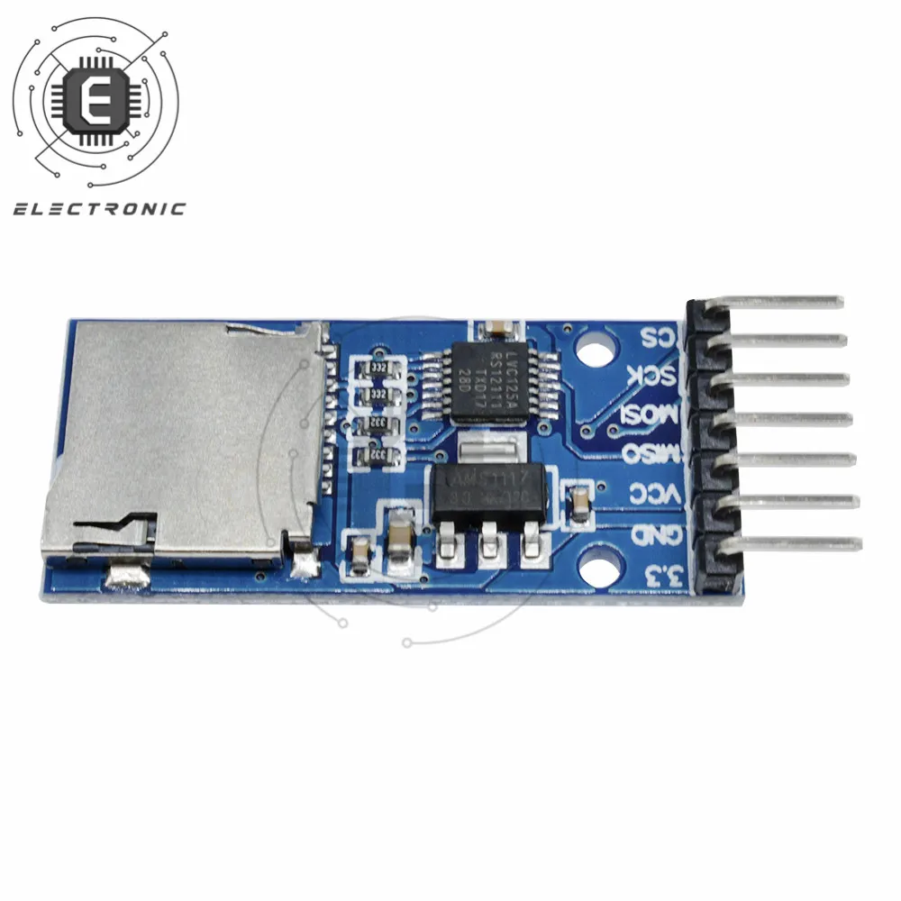 DC 3,5-5 В Micro SD TF Card Storage Модуль памяти SPI Преобразование уровня для Arduino с двумя отверстиями для позиционирования