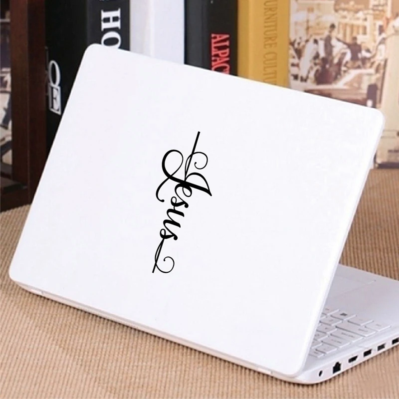 Faith Cross Jesus Christian Vinyl Sticker Tumblers Car Window Decor , Religious Art Laptop Decals for Apple MacBook Decoration