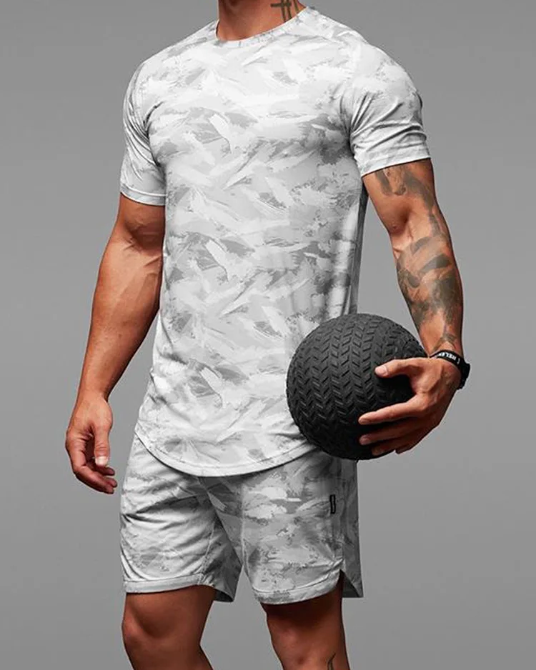 Camouflage Running Shorts Men Gym Fitness Sports Shorts Quick Dry Swim Beach Shorts Jogging Training Short Pants Male Sweatpants