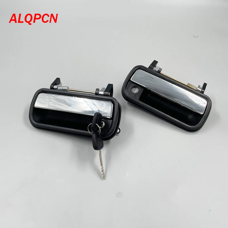 Front door outer handle with lock and KEY Cylinder for toyota hilux pickup Rn85 1988-1998