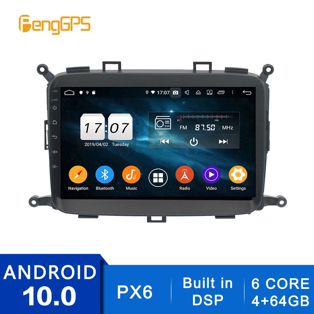 Android 10.0 Radio For KIA Carens 2013-2018 Touchscreen Multimedia GPS Navigation Headunit DVD Player Car Stereo Carplay DSP IPS