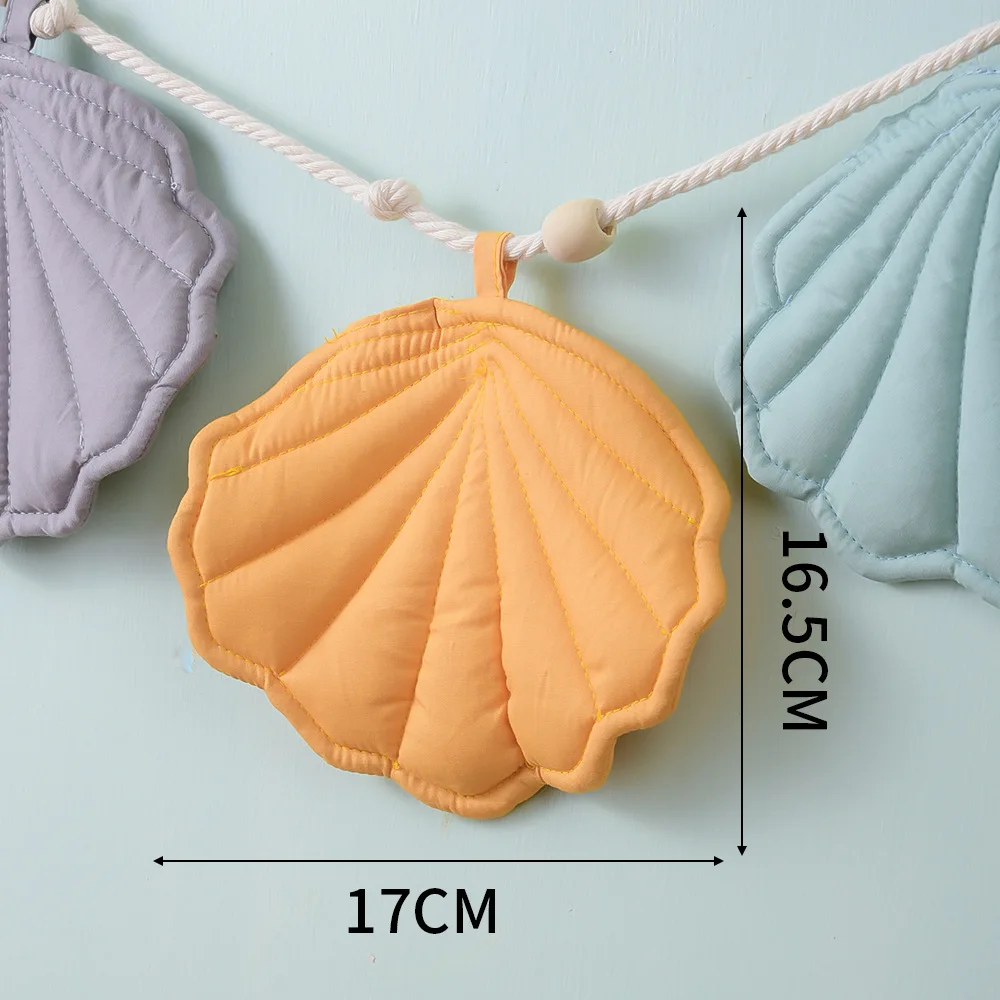 Creative Shell Wall Hanging Baby Room Decor Ins Fashion Colorful Children's Room Wall Decoration Mosquito Net Photography Props