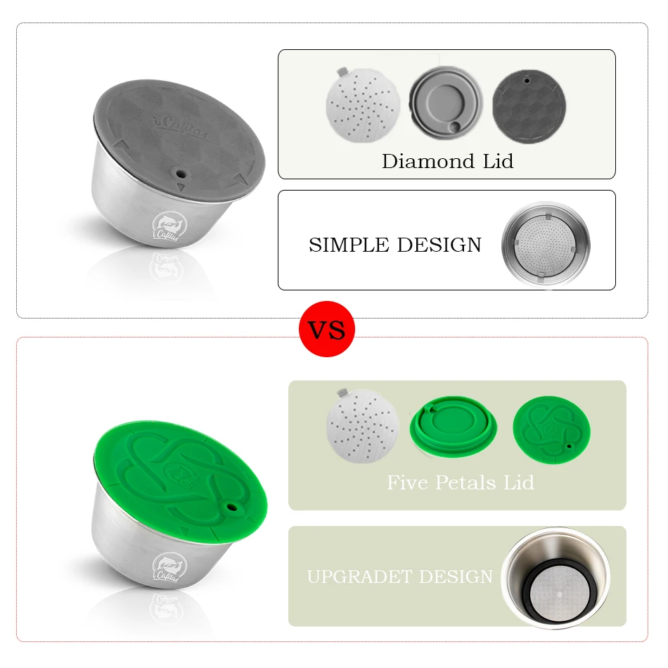 New Upgrade Refillable Dolce Gusto Capsule Reusable Stainless Steel Capsule Filter Cup For Coffee  mini-me Dolce Gusto /Lumio/