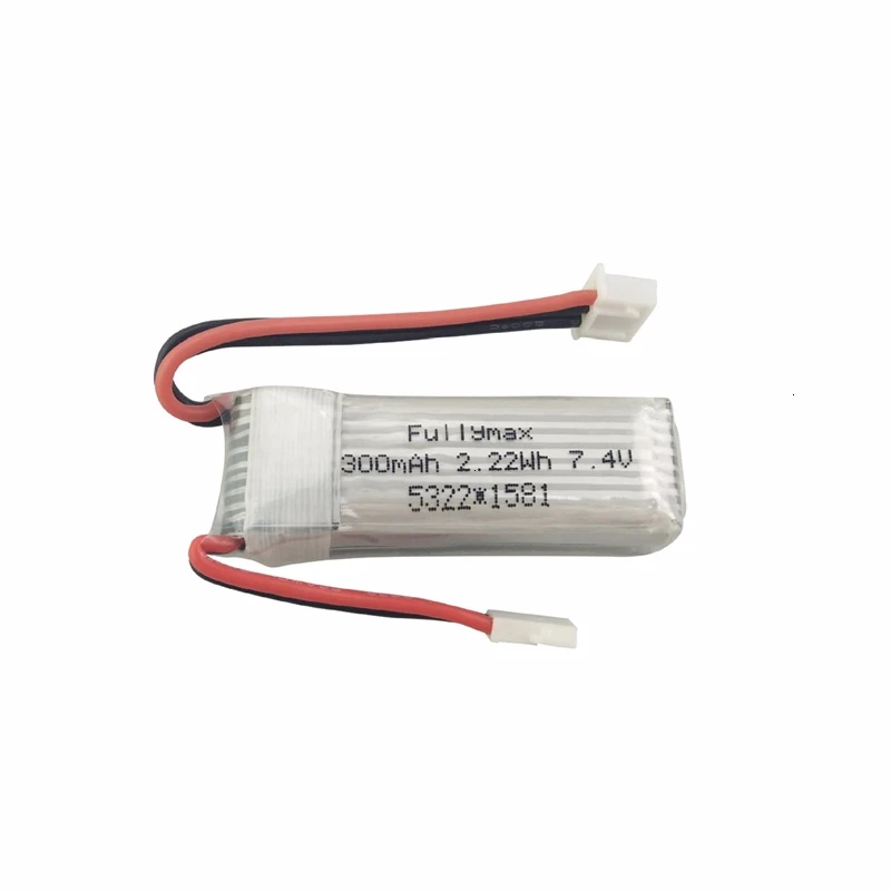 7.4V 300mAh 25C Lipo Battery for XK DHC-2 A600 A700 A800 A430 7.4V Replacement Battery for WLToys F959 RC Airplane RTF