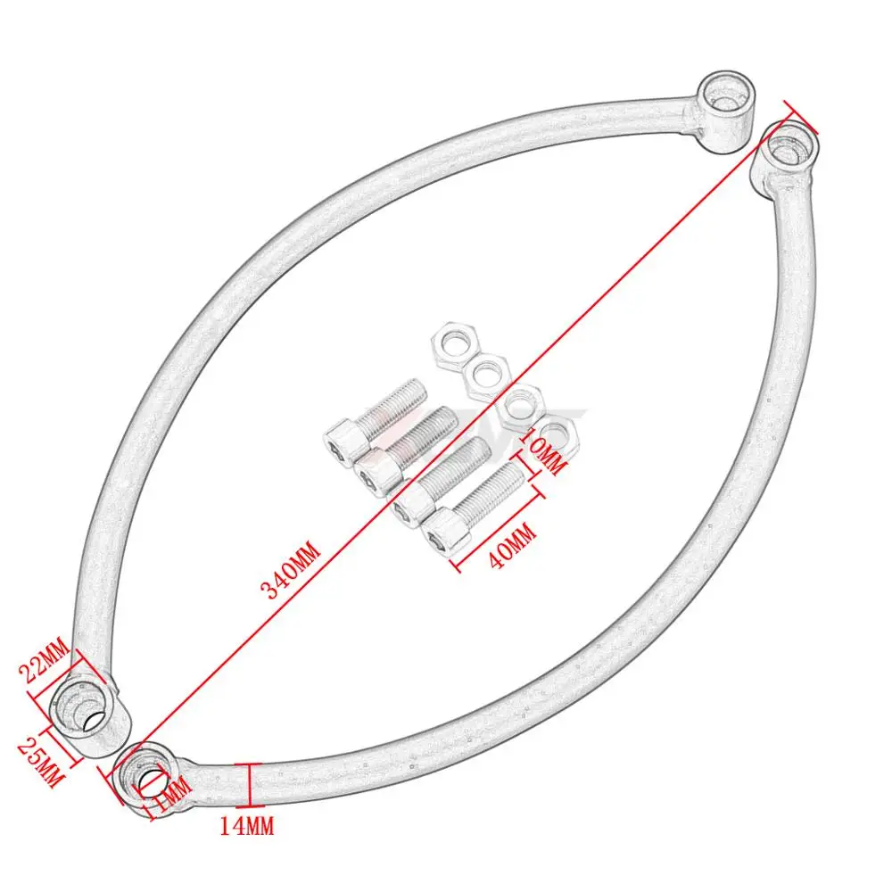 Motorcycle Thicken Solid Steel Rear Fender Rail Support Bracket Mount Holder For Harley Cruisers Choppers Bobber Cafe Racer