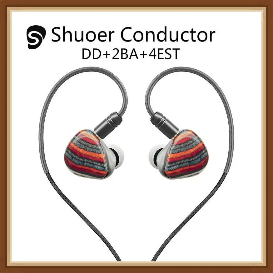 

Shuoer Conductor Electrostatic DD+2BA+4EST Tribrid Flagship In-Ear Hifi Monitor DJ Studio Audiophile Musician Earphones Earbuds